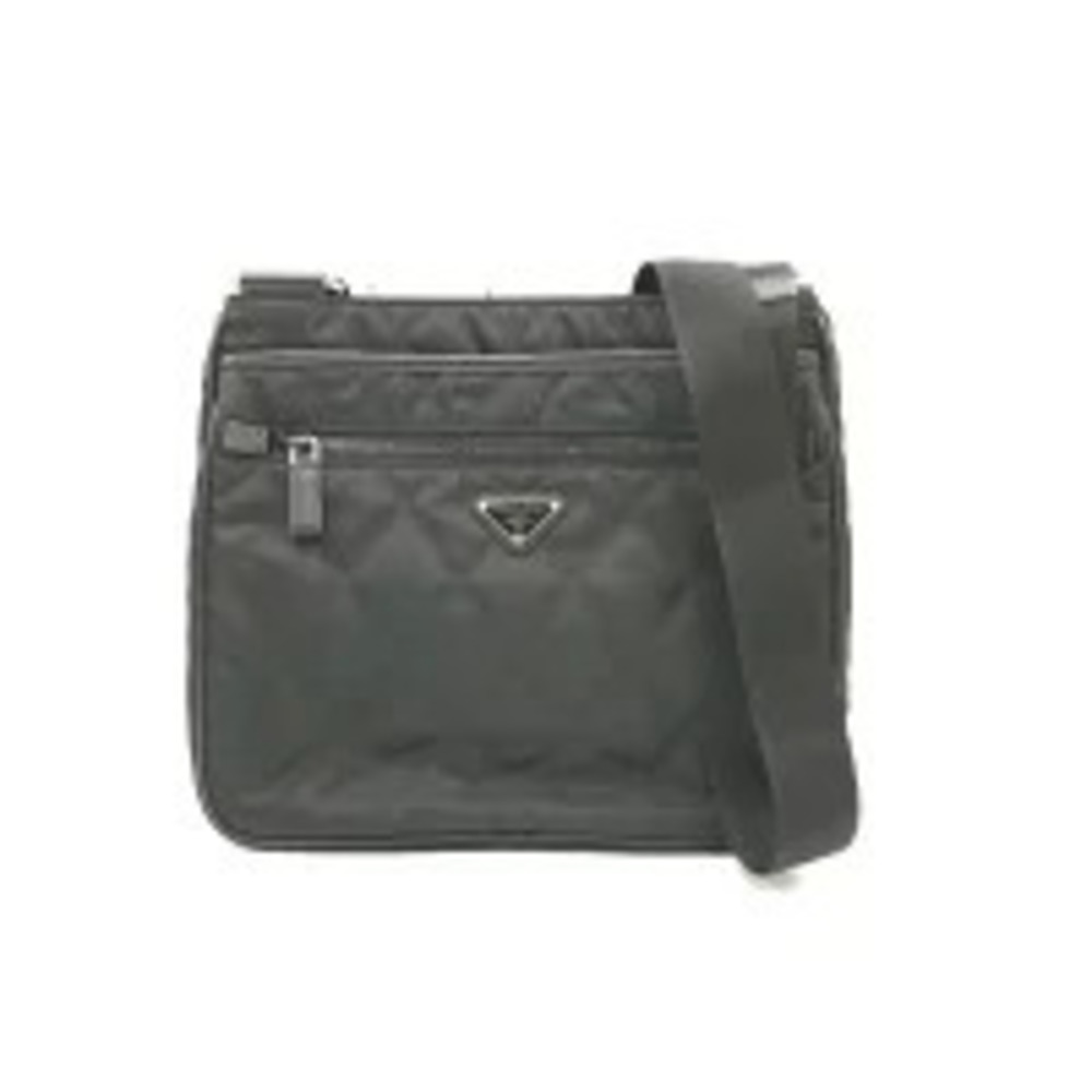 Prada quilted shoulder crossbody bag black